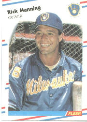1988 Fleer Baseball Cards      168     Rick Manning